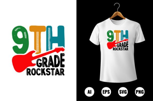 9th Grade Rockstar T-Shirt Design Graphics