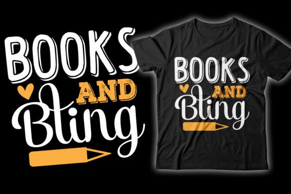 Books and Bling T-Shirt Design