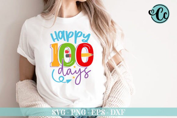 Happy 100 Days T-shirt Design