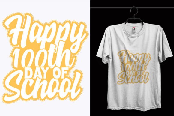 Happy 100th Day of-School T-Shirt Design