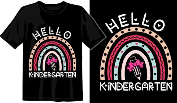 Hello Kindergarten Rainbow Design Graphics