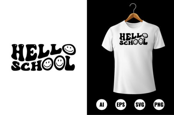 Hello School T-shirt Design: Graphics That Spark Creativity