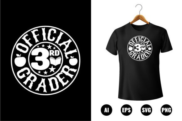 Official 3rd Grader T-shirt Design: Graphics for Branding