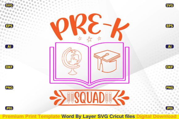 Pre-K Squad SVG: Graphics for Crafts