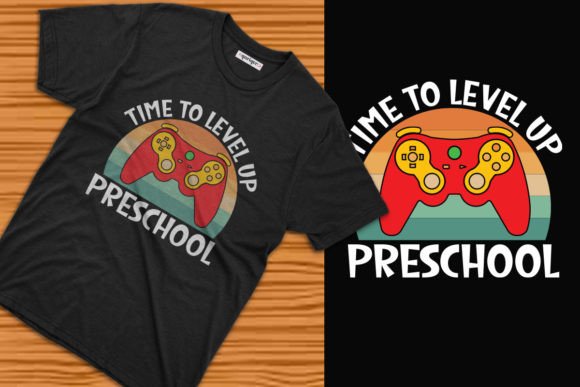 Time to Level Up Preschool Tee Design Graphics